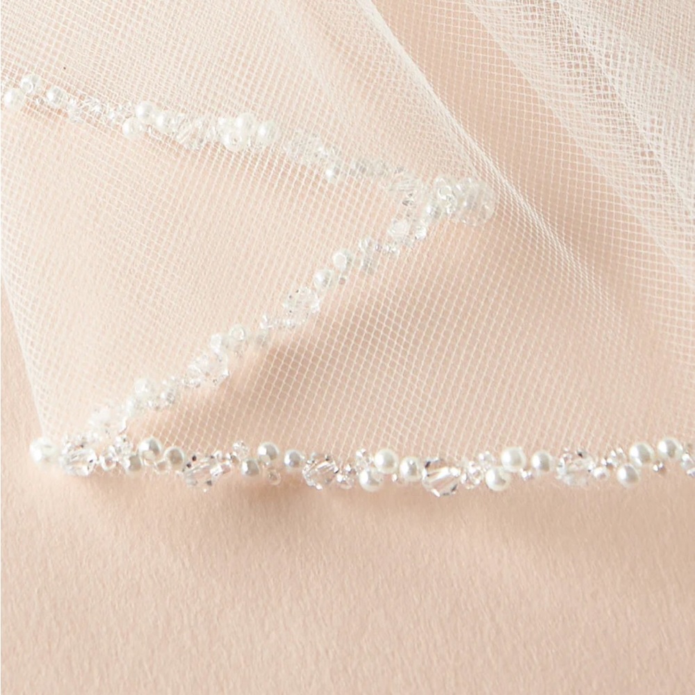 Crystal & Pearl Beaded Bridal Veil